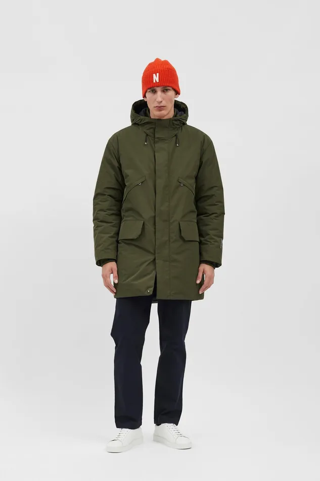 Men Norse Projects Beanies Merino Lambswool Rib N Logo Beanie Truffle