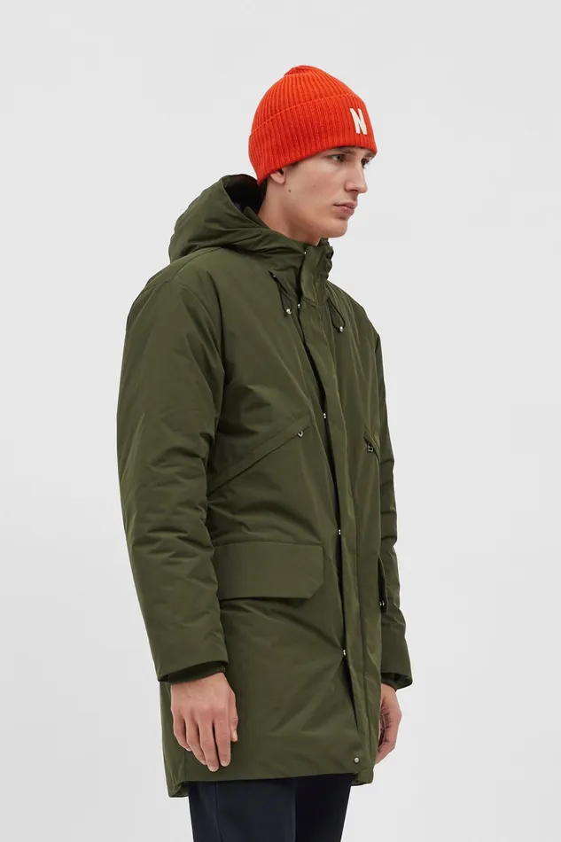 Men Norse Projects Beanies Merino Lambswool Rib N Logo Beanie Truffle