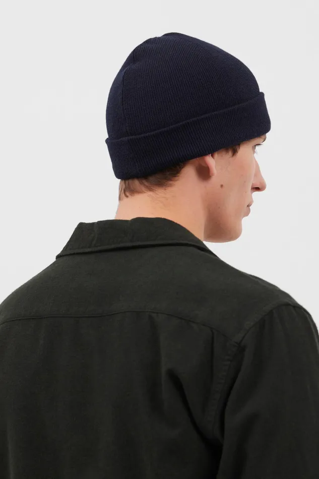 Men Norse Projects Beanies Wool Cotton Rib Beanie Camel
