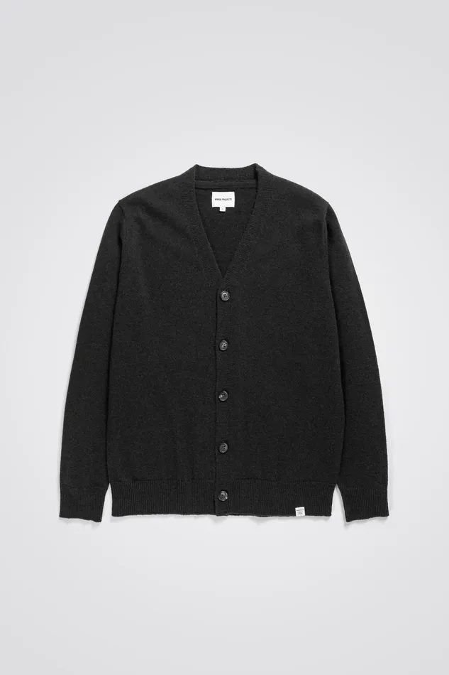 Men Norse Projects Knitwear Adam Merino Lambswool Cardigan Black