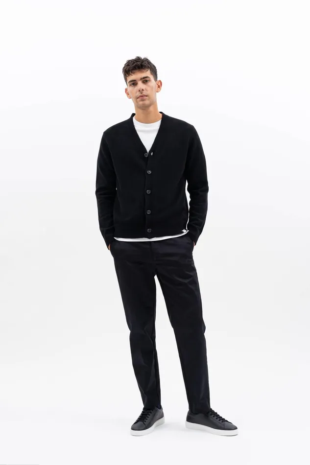 Men Norse Projects Knitwear Adam Merino Lambswool Cardigan Black