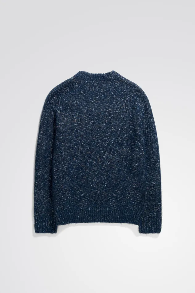 Men Norse Projects Knitwear Ivar Cotton Alpaca Cable Sweater Dark Navy