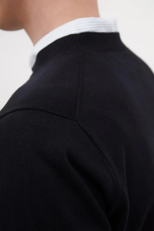 Men Norse Projects Knitwear Rhys Cotton Linen Tshirt Dark Navy