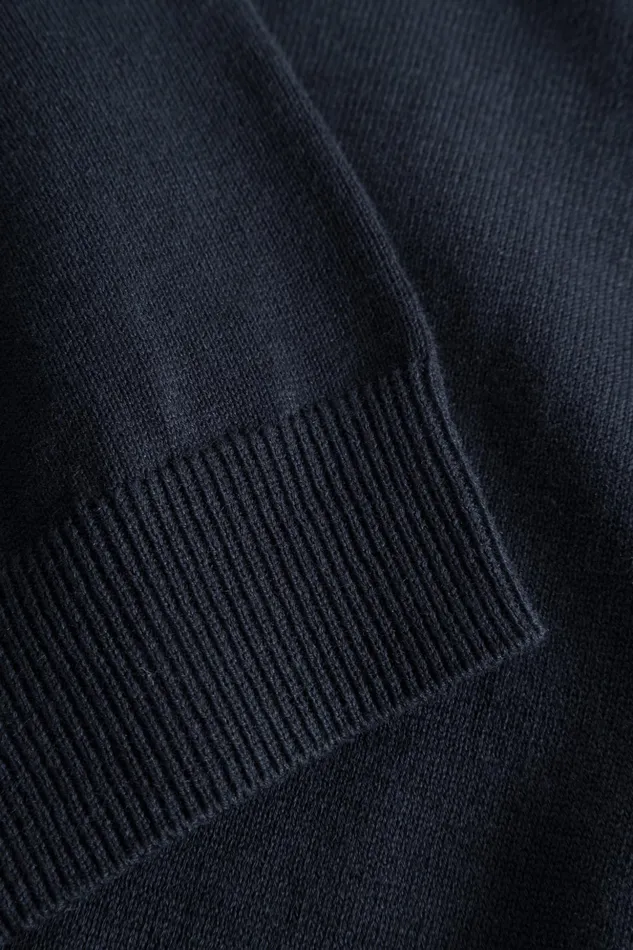 Men Norse Projects Knitwear Rhys Cotton Linen Tshirt Dark Navy