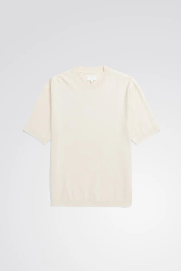 Men Norse Projects Knitwear Rhys Cotton Linen Tshirt Kit White