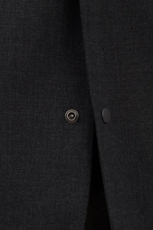 Men Norse Projects Outerwear Emil Cordura Tech Wool Blazer Charcoal Melange
