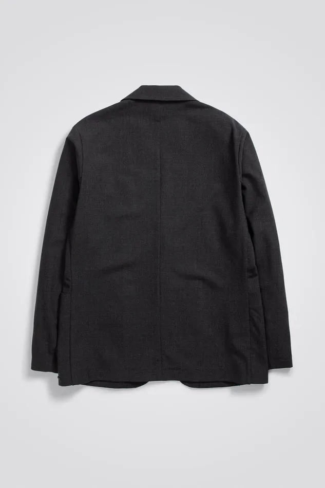 Men Norse Projects Outerwear Emil Cordura Tech Wool Blazer Charcoal Melange
