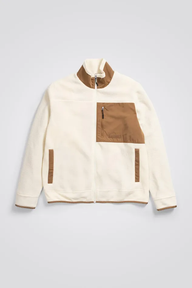 Men Norse Projects Outerwear Frederik Fleece Full Zip Jacket Ecru