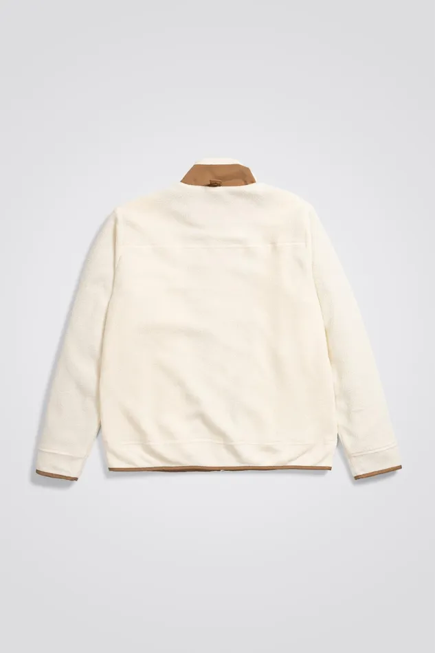Men Norse Projects Outerwear Frederik Fleece Full Zip Jacket Ecru