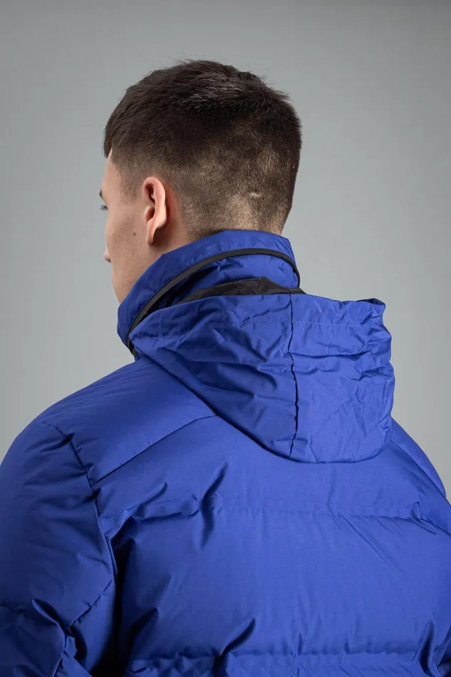 Men Norse Projects Outerwear Stand Collar Short Down Jacket Pertex Shield Cobalt Blue