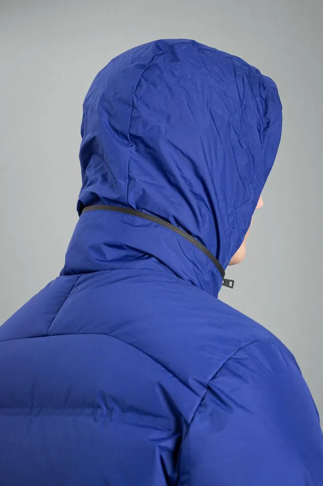 Men Norse Projects Outerwear Stand Collar Short Down Jacket Pertex Shield Cobalt Blue
