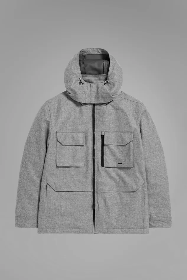 Men Norse Projects Outerwear Technical Field Jacket Loro Piana Clima System Light Grey Melange Men Norse Projects Outerwear Technical Field Jacket Loro Piana Clima System Light Grey Melange