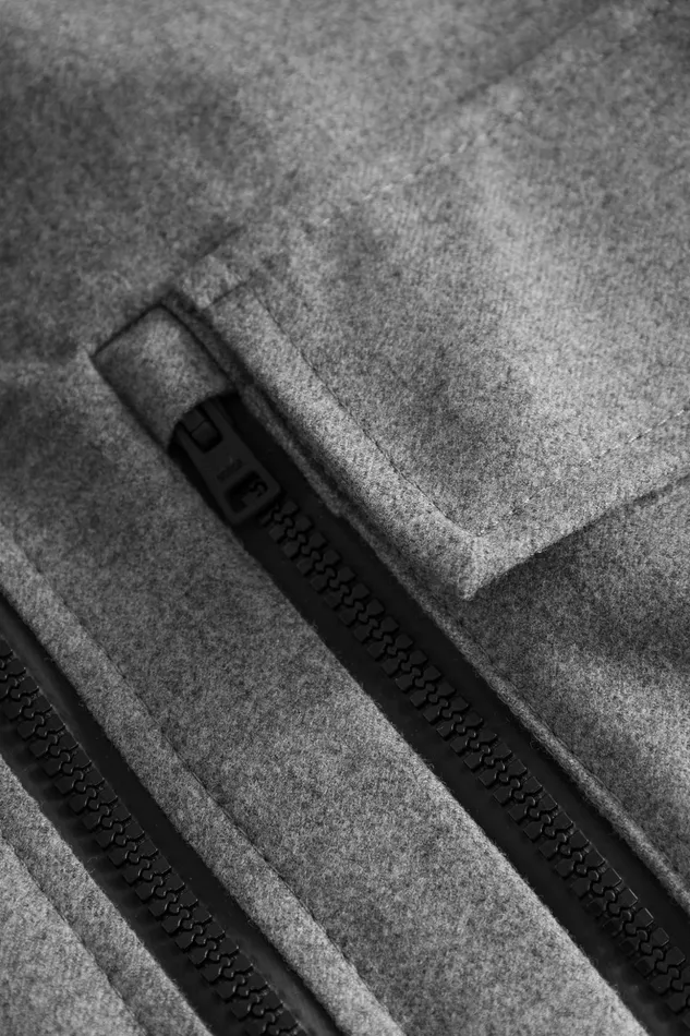 Men Norse Projects Outerwear Technical Field Jacket Loro Piana Clima System Light Grey Melange