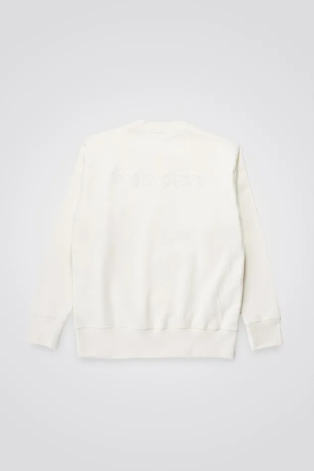 Men Norse Projects Sweatshirts Arne Relaxed Fleece N Logo Sweatshirt Ecru