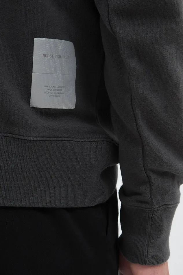 Men Norse Projects Sweatshirts Fraser Relaxed Tab Series LS Polo Battleship Grey