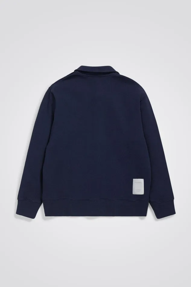 Men Norse Projects Sweatshirts Fraser Relaxed Tab Series LS Polo Dark Navy