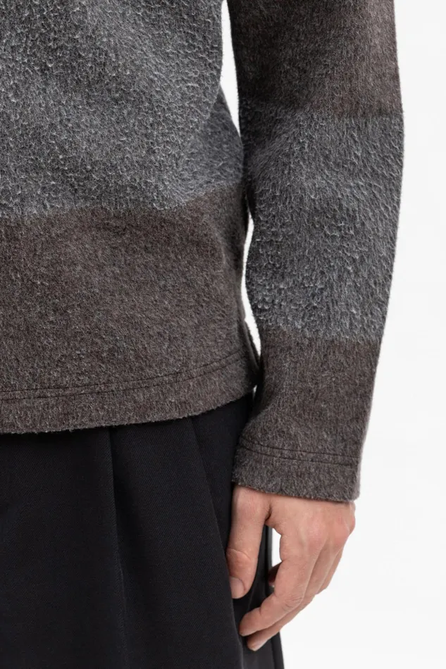 Men Norse Projects Sweatshirts Ruben Brushed Jersey Rugby LS Polo Espresso