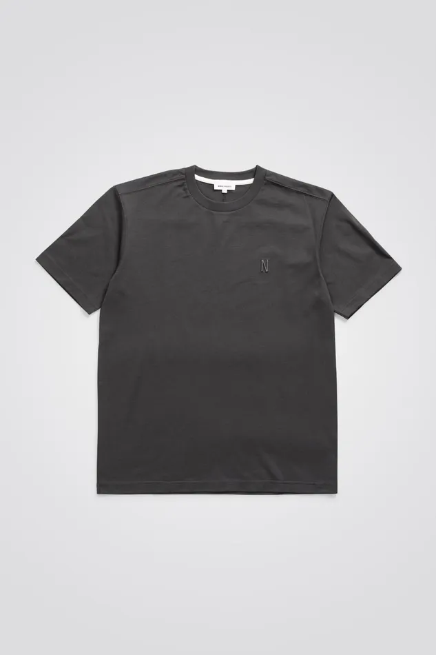 Men Norse Projects TShirts Johannes N Logo Tshirt Battleship Grey