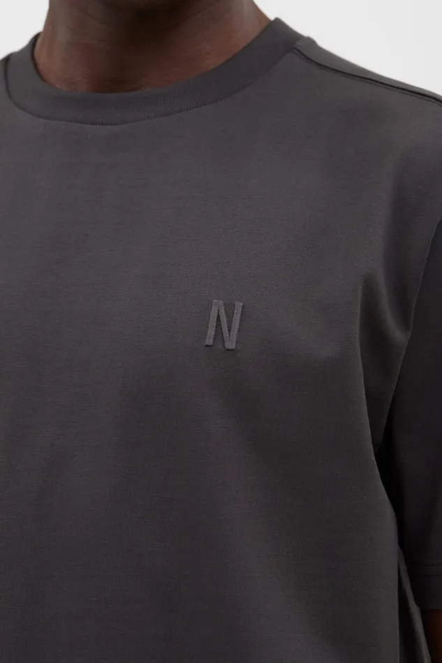 Men Norse Projects TShirts Johannes N Logo Tshirt Battleship Grey