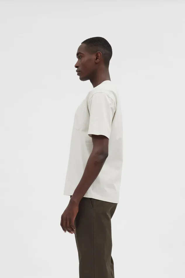 Men Norse Projects TShirts Johannes Standard Pocket SS Lucid White