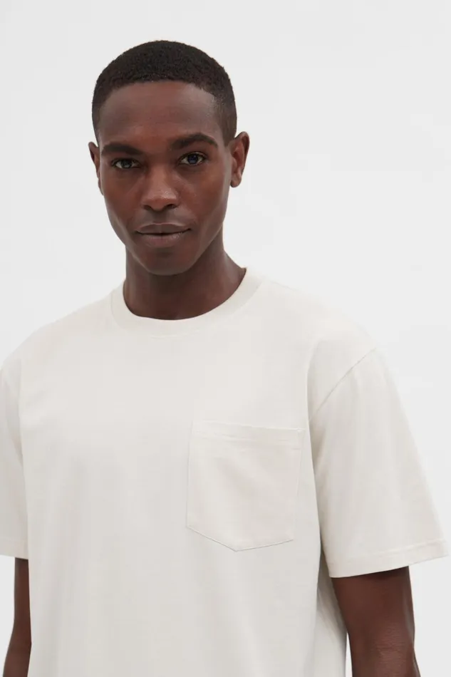Men Norse Projects TShirts Johannes Standard Pocket SS Lucid White