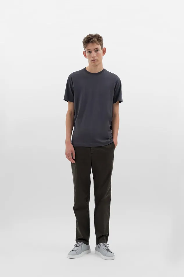 Men Norse Projects Trousers Aros Regular Italian Brushed Twill Chino Beech Green