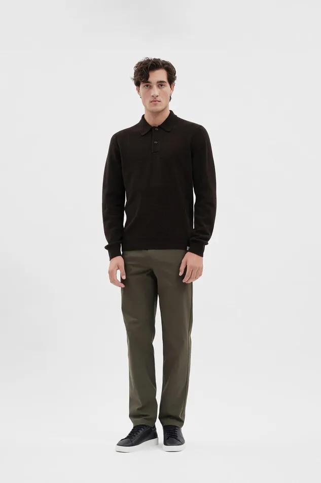 Men Norse Projects Trousers Aros Solotex Chino Beech Green