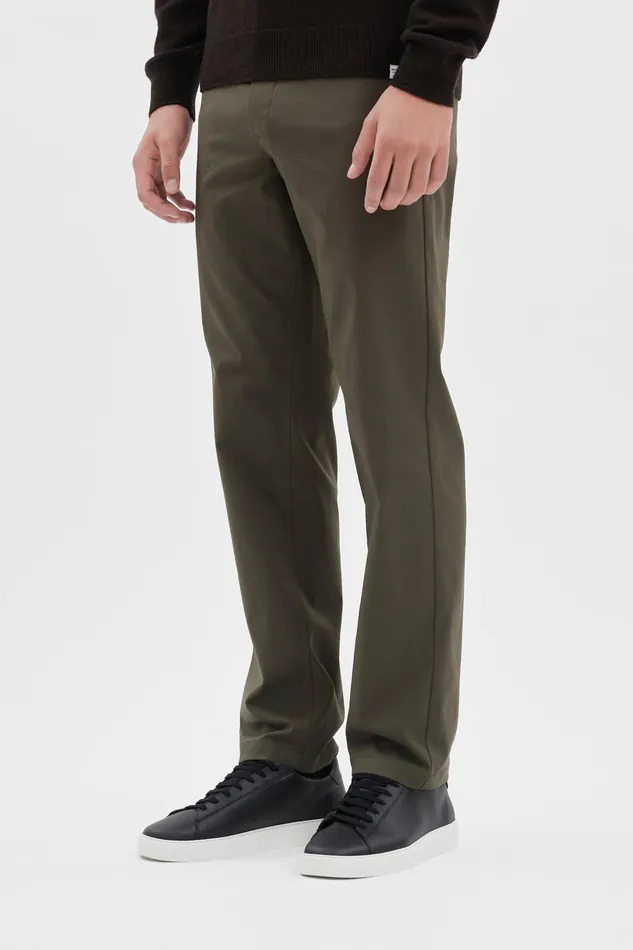 Men Norse Projects Trousers Aros Solotex Chino Beech Green