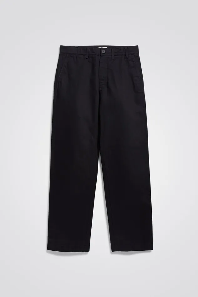 Men Norse Projects Trousers Lukas Heavy Black