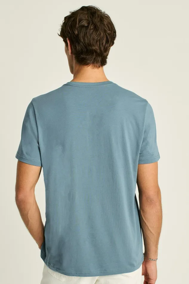 Men Organic Cotton Tee Ocean Blue Bonobos Short Sleeve Tees