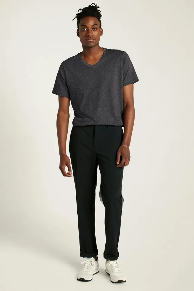 Men Organic Cotton VNeck Tee Heather Charcoal Bonobos Short Sleeve Tees