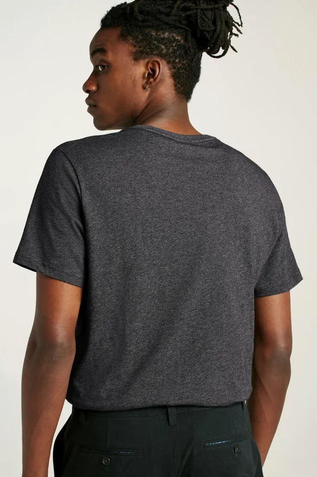 Men Organic Cotton VNeck Tee Heather Charcoal Bonobos Short Sleeve Tees