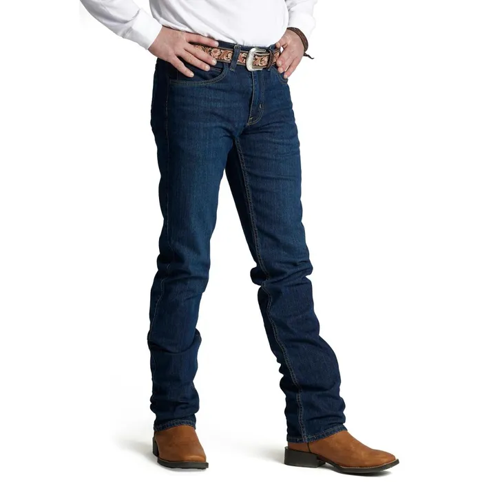 MEN Original Straight Leg Dark Wash Justin Boots Jeans