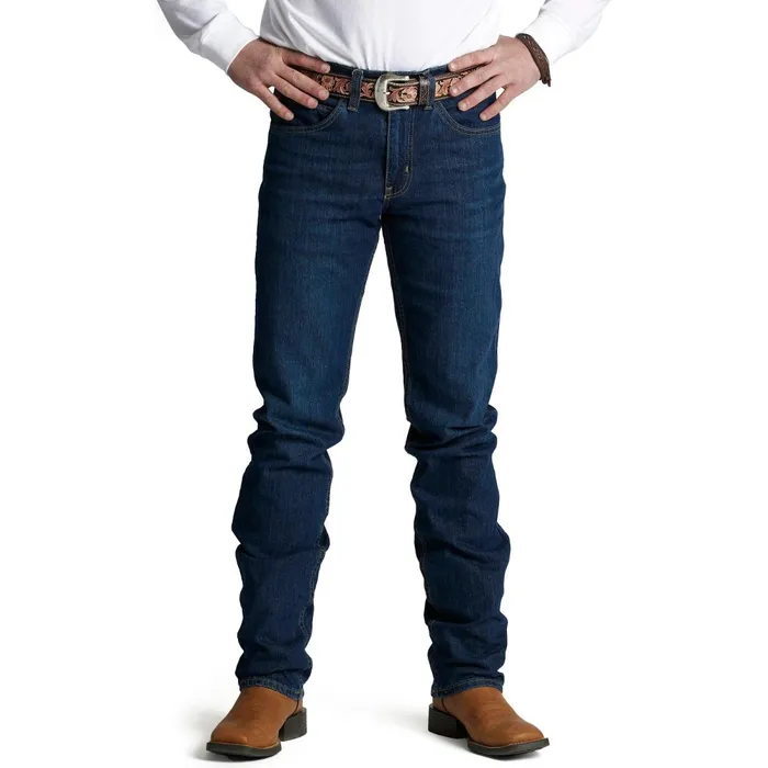 MEN Original Straight Leg Dark Wash Justin Boots Jeans
