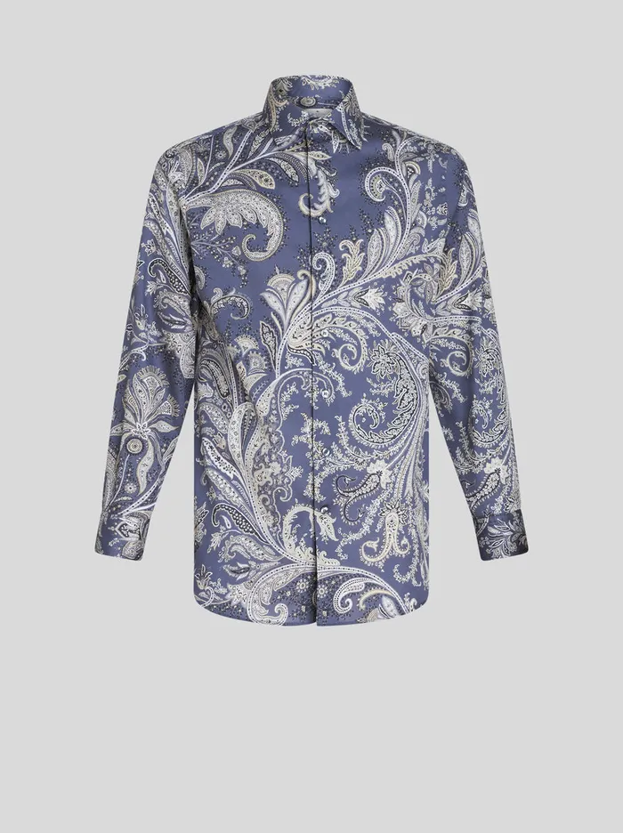 Men Paisley Cotton Shirt Etro Shirts