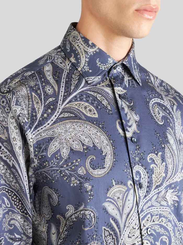 Men Paisley Cotton Shirt Etro Shirts