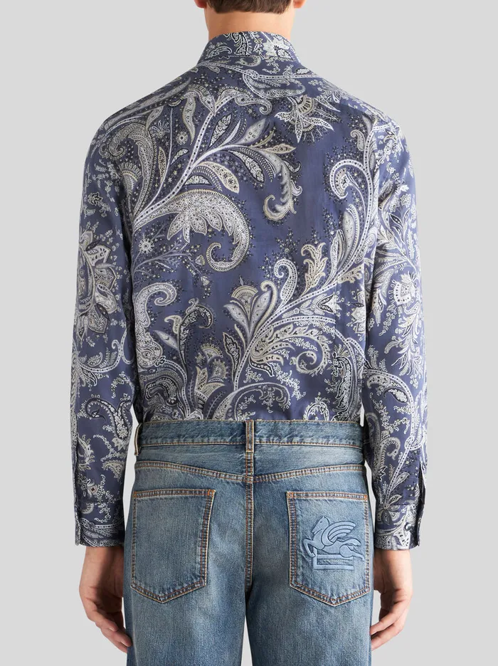 Men Paisley Cotton Shirt Etro Shirts