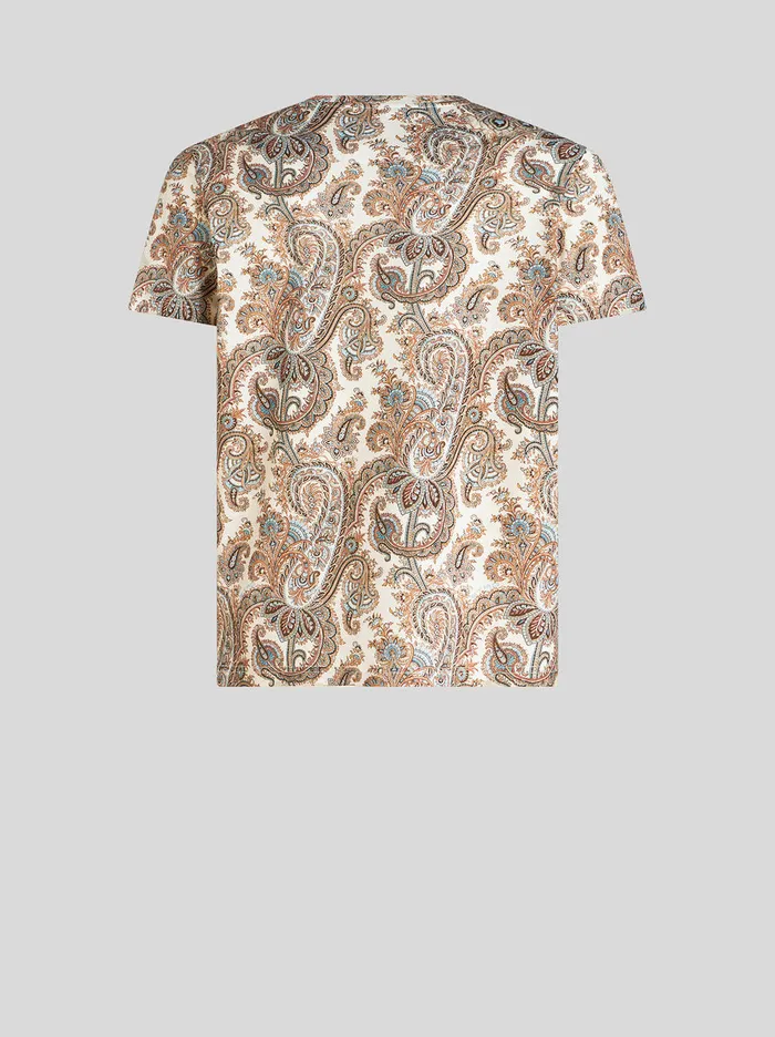 Men Paisley Cotton TShirt Etro TShirts