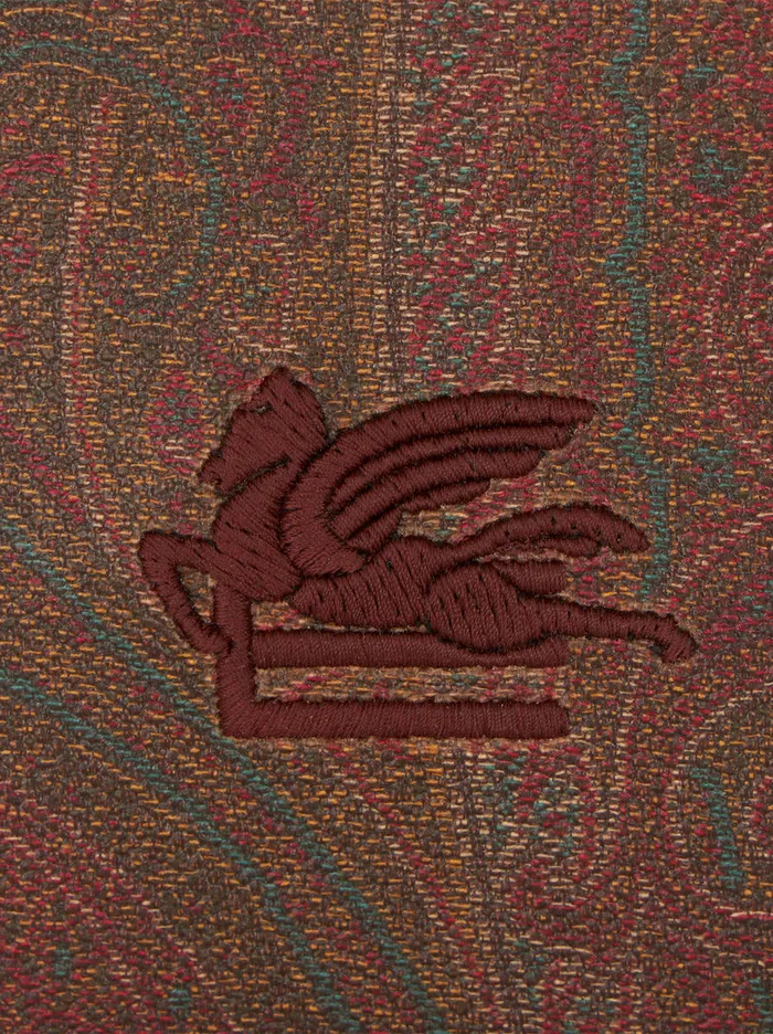 Men Paisley Passport Holder With Pegaso Etro Wallets And Credit Card Holder