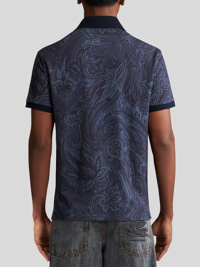 Men Paisley Polo Shirt With Logo Etro Polo Shirts