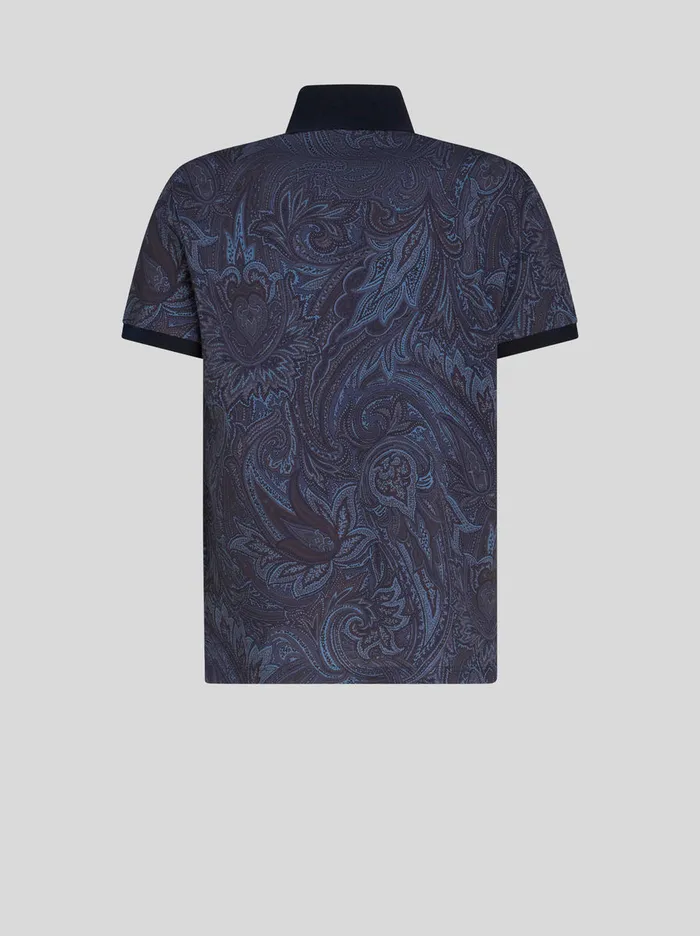 Men Paisley Polo Shirt With Logo Etro Polo Shirts
