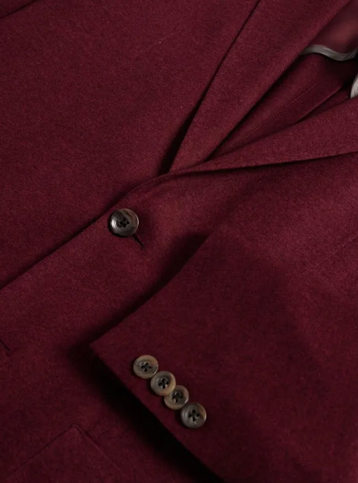 Men Paul Stuart Blazers and Jackets Cashmere and Silk Knit Blazer Crimson