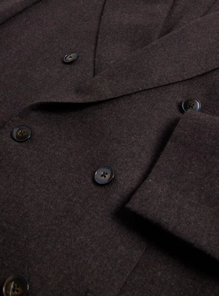 Men Paul Stuart Blazers and Jackets Cashmere Double Breasted Jacket Brown