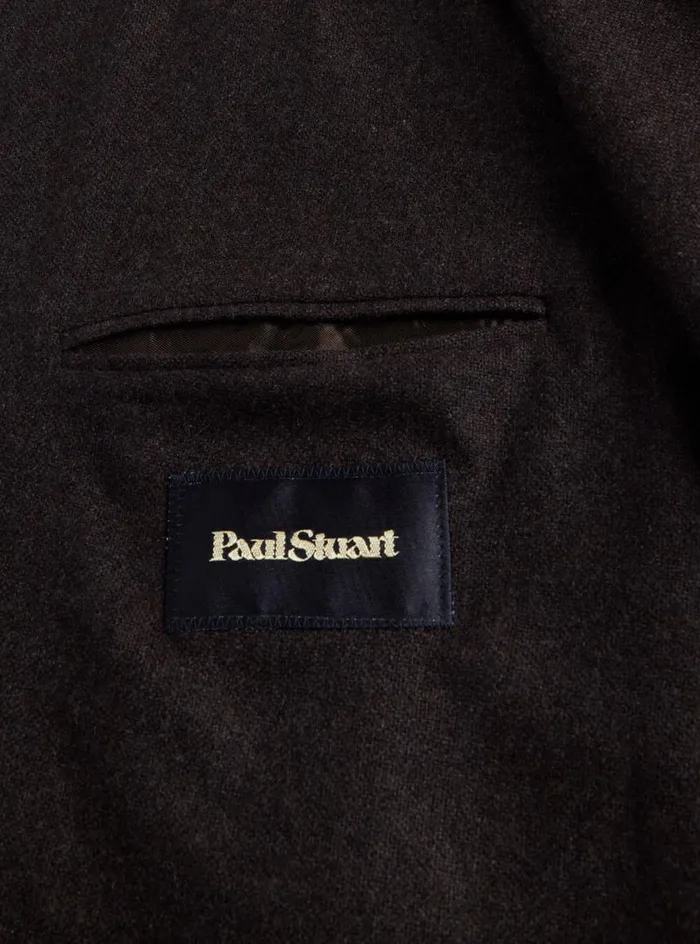 Men Paul Stuart Blazers and Jackets Cashmere Double Breasted Jacket Brown
