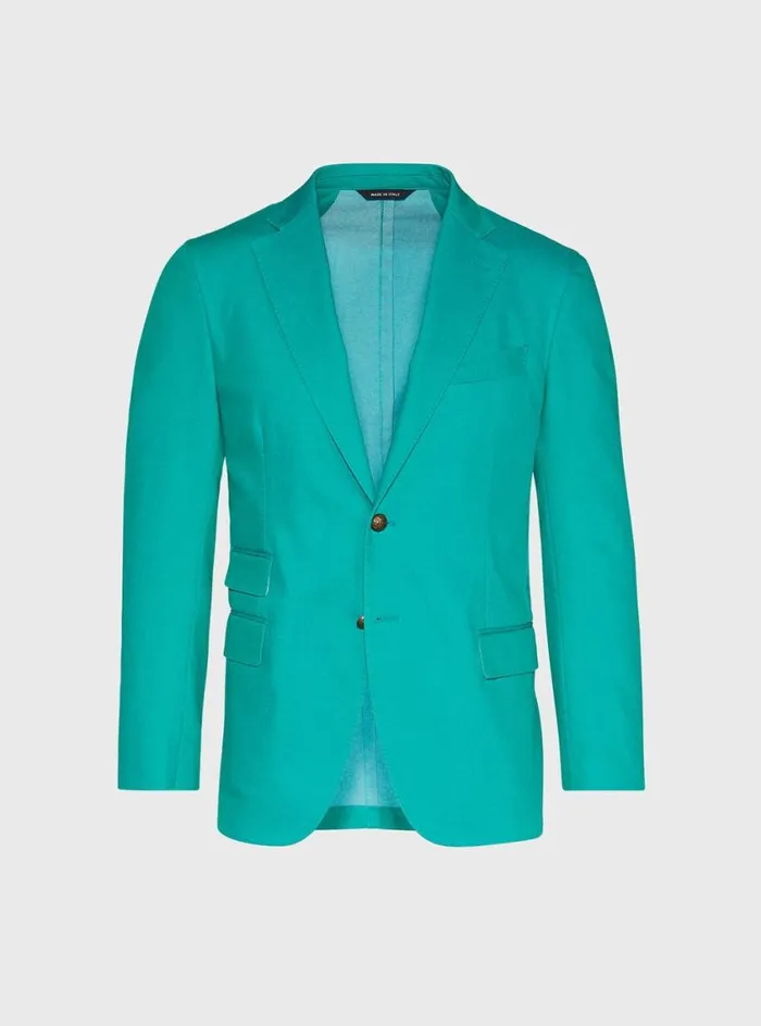 Men Paul Stuart Blazers and Jackets Cotton Denim Jacket Green