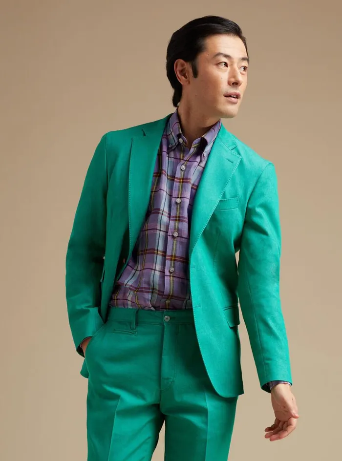 Men Paul Stuart Blazers and Jackets Cotton Denim Jacket Green Men Paul Stuart Blazers and Jackets Cotton Denim Jacket Green