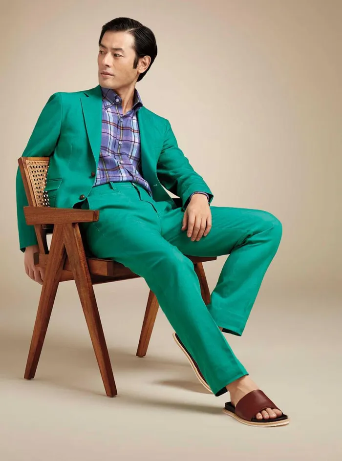 Men Paul Stuart Blazers and Jackets Cotton Denim Jacket Green Men Paul Stuart Blazers and Jackets Cotton Denim Jacket Green