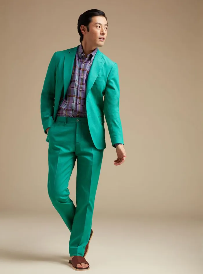 Men Paul Stuart Blazers and Jackets Cotton Denim Jacket Green Men Paul Stuart Blazers and Jackets Cotton Denim Jacket Green