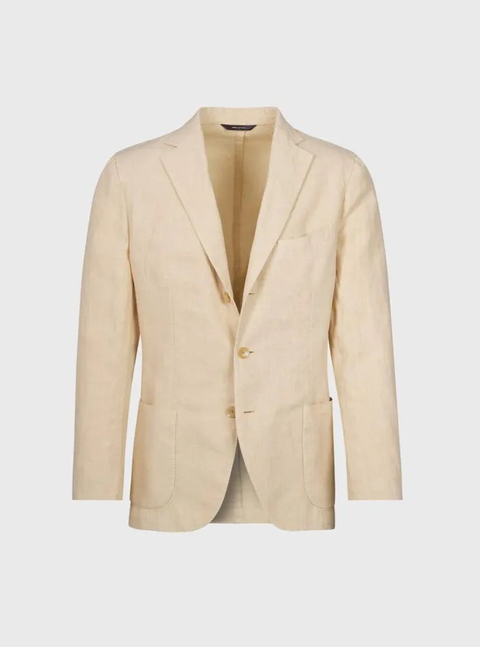 Men Paul Stuart Blazers and Jackets Linen GarmentDyed Jacket Tan