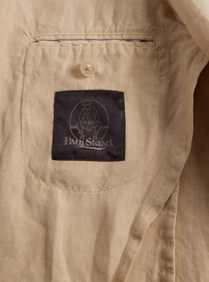 Men Paul Stuart Blazers and Jackets Linen GarmentDyed Jacket Tan